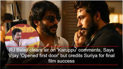 RJ Balaji clears air on 'Karuppu' comments, Says Vijay 'Opened first door' but credits Suriya for final film success