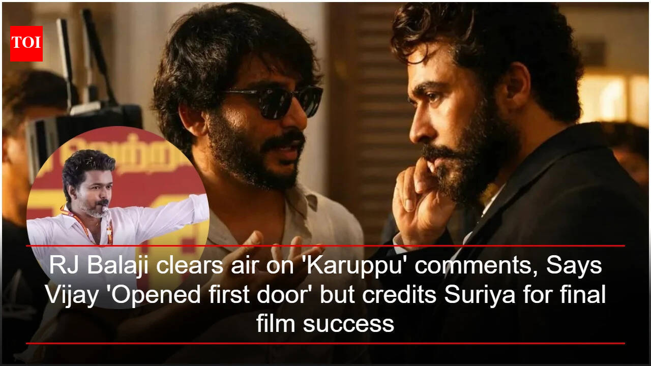 RJ Balaji clears air on 'Karuppu' comments, Says Vijay 'Opened first door' but credits Suriya for final film success