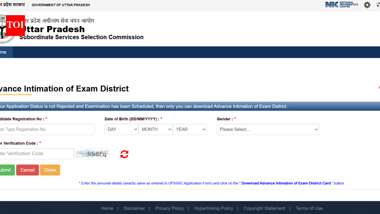 UP TET city intimation slip 2026 released at upsssc.gov.in: Direct link to download here