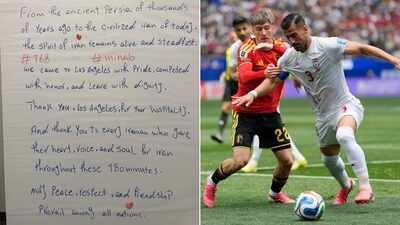 'We came to Los Angeles with pride, competed with honor': Iran players' handwritten note after Belgium draw in FIFA World Cup goes viral