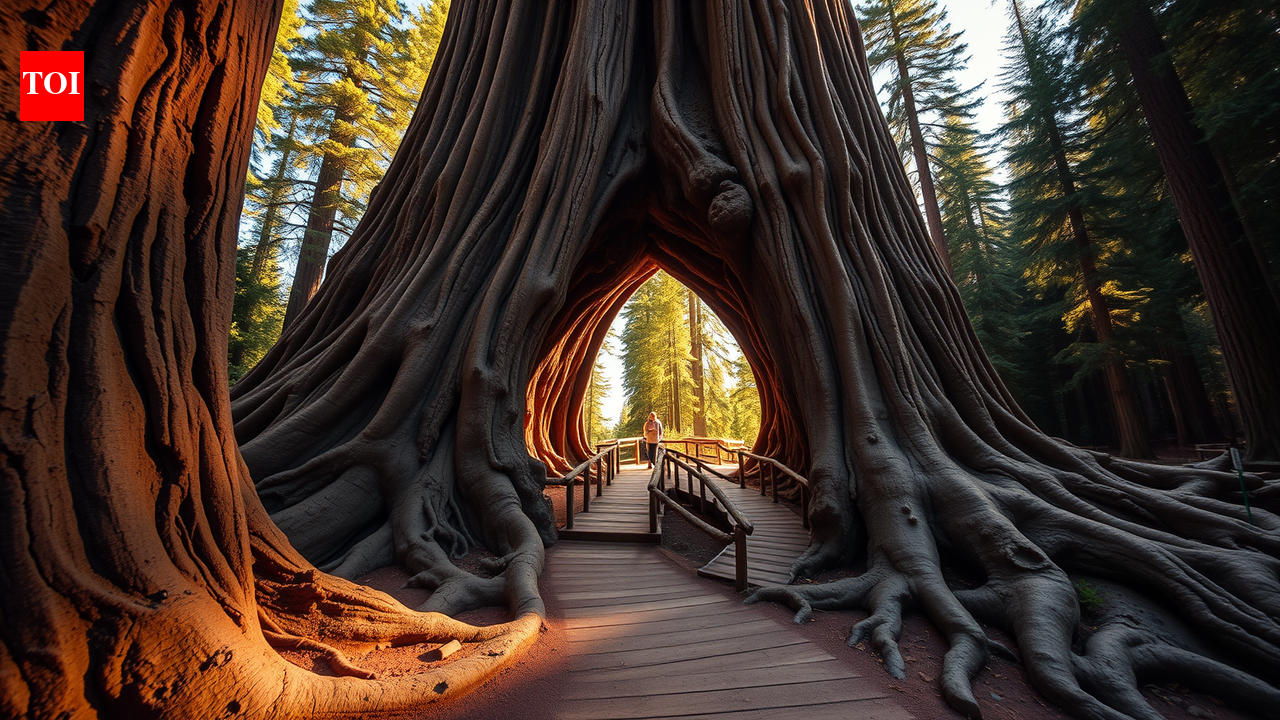 California's world famous tree house: The 4,000-year-old redwood that survived lightning, convicts, and a pandemic