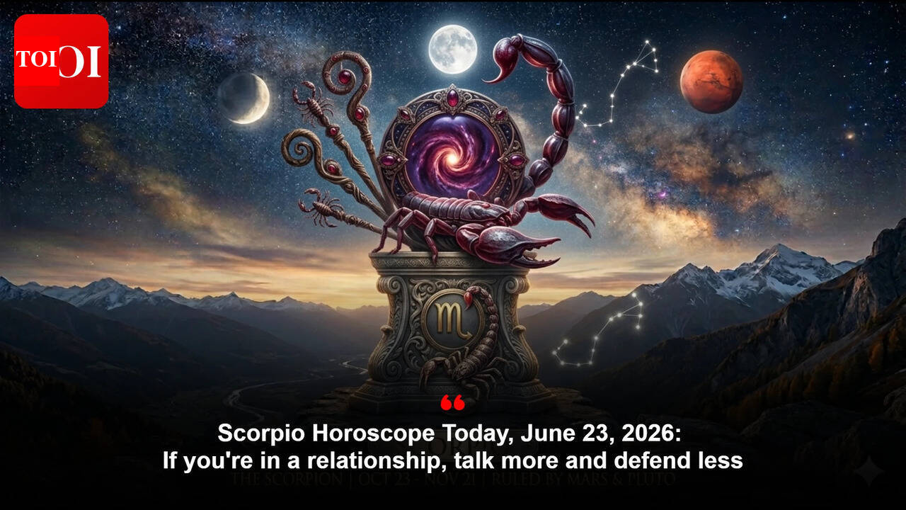 Scorpio Horoscope Today, June 23, 2026: If you're in a relationship, talk more and defend less