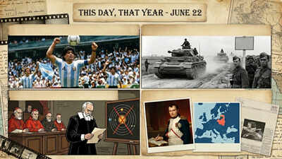  Maradona’s ‘Hand of God’, Germany invades the Soviet Union, Galileo withdraws his support for the Copernican idea