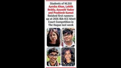 NLSIU excels at Global ICC Moot Court contest, finishes first runner-up
