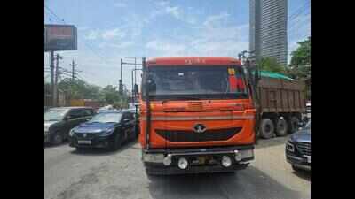 Truck helper crushed to death after jumping from trailer after collision in Gurgaon