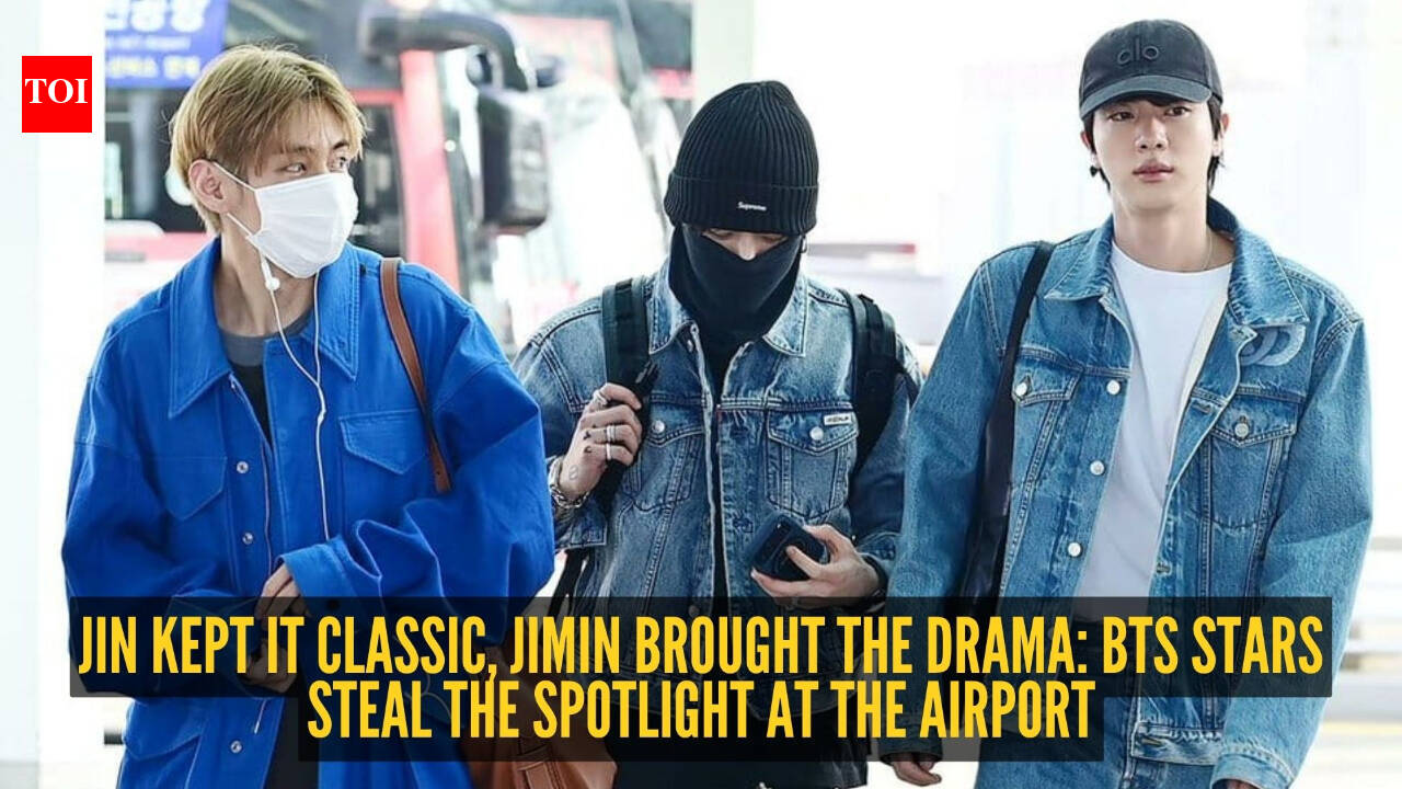 BTS' Jin and Jimin bring two completely different style moods to the airport