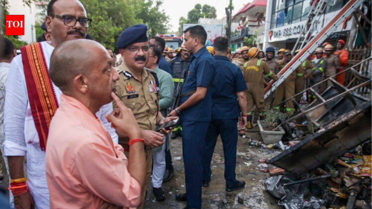CM Yogi Adityanath cuts short west UP tour after Lucknow fire at coaching centre