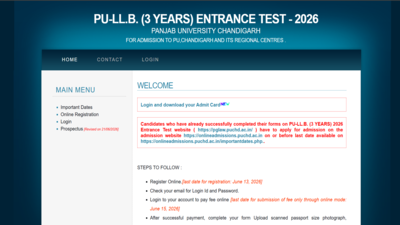 PU LLB admit card 2026 released at pglaw.puchd.ac.in: Direct link to download hall tickets here