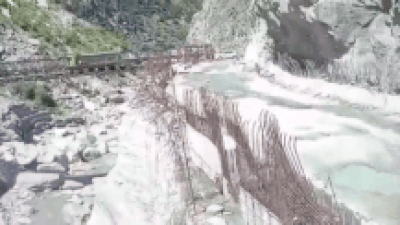 Bailey bridge collapses in Himachal Pradesh's Kinnaur; truck falls into Sutlej River