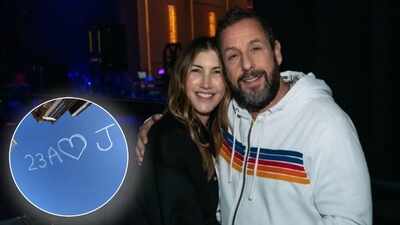 Adam Sandler's grand 23rd anniversary gesture: Actor writes his and wife Jackie's initials on the sky; 'Love you forever'