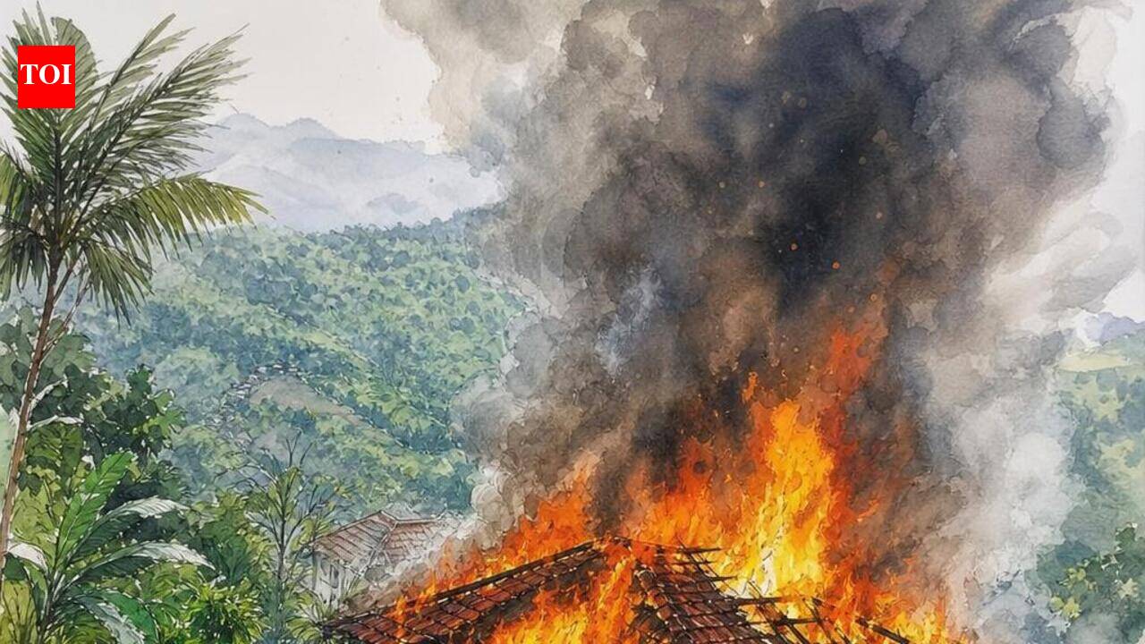 House gutted in fire, man escapes unhurt