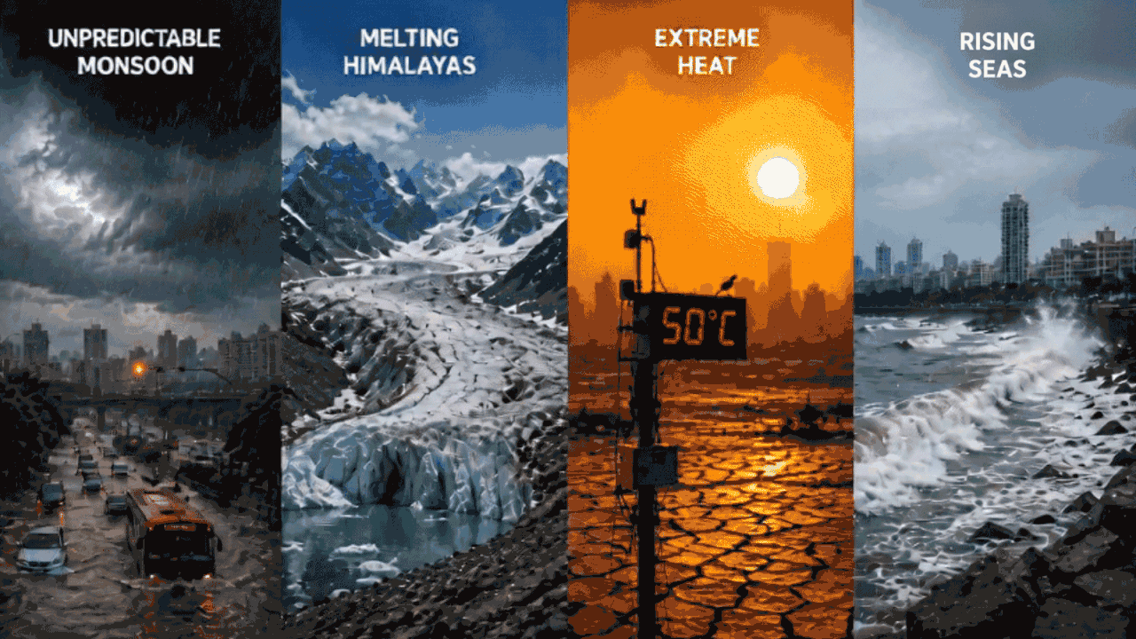 Asia's glaciers are shrinking, seas are rising. India is in the climate danger zone