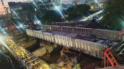 500-tonne girder launched for Sion ROB as part of CSMT-Kurla rail expansion project