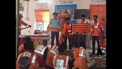 NDRF teaches lifesaving skills to water supply project workers