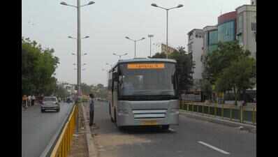 Two BRTS buses collide in corridor, drivers injured in Ahmedabad