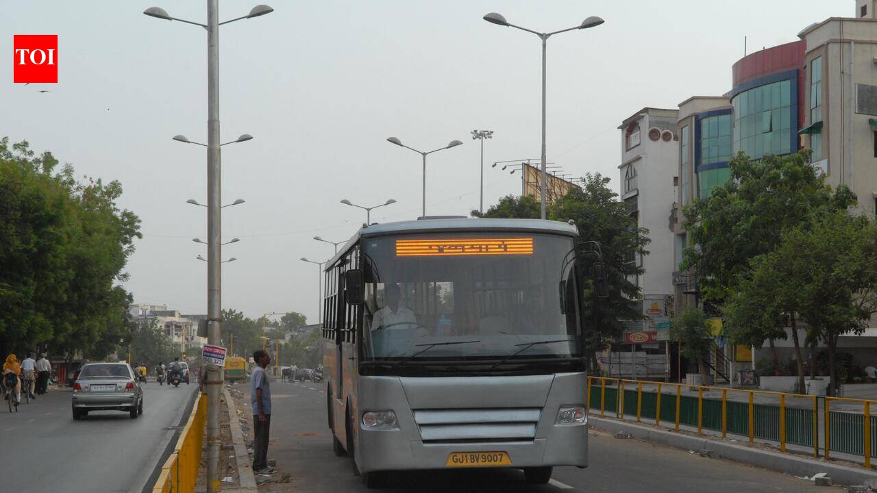 Two BRTS buses collide in corridor, drivers injured in Ahmedabad