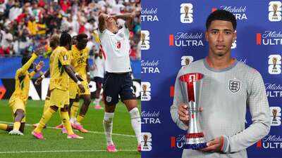  Jude Bellingham after being named MOTM in England-Ghana draw