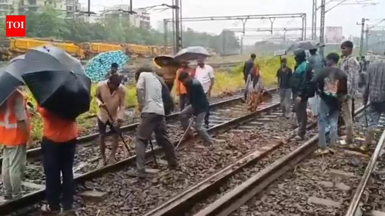 Excess water flow causes track cave-in on Mumbai's Trans Harbour line; services hit