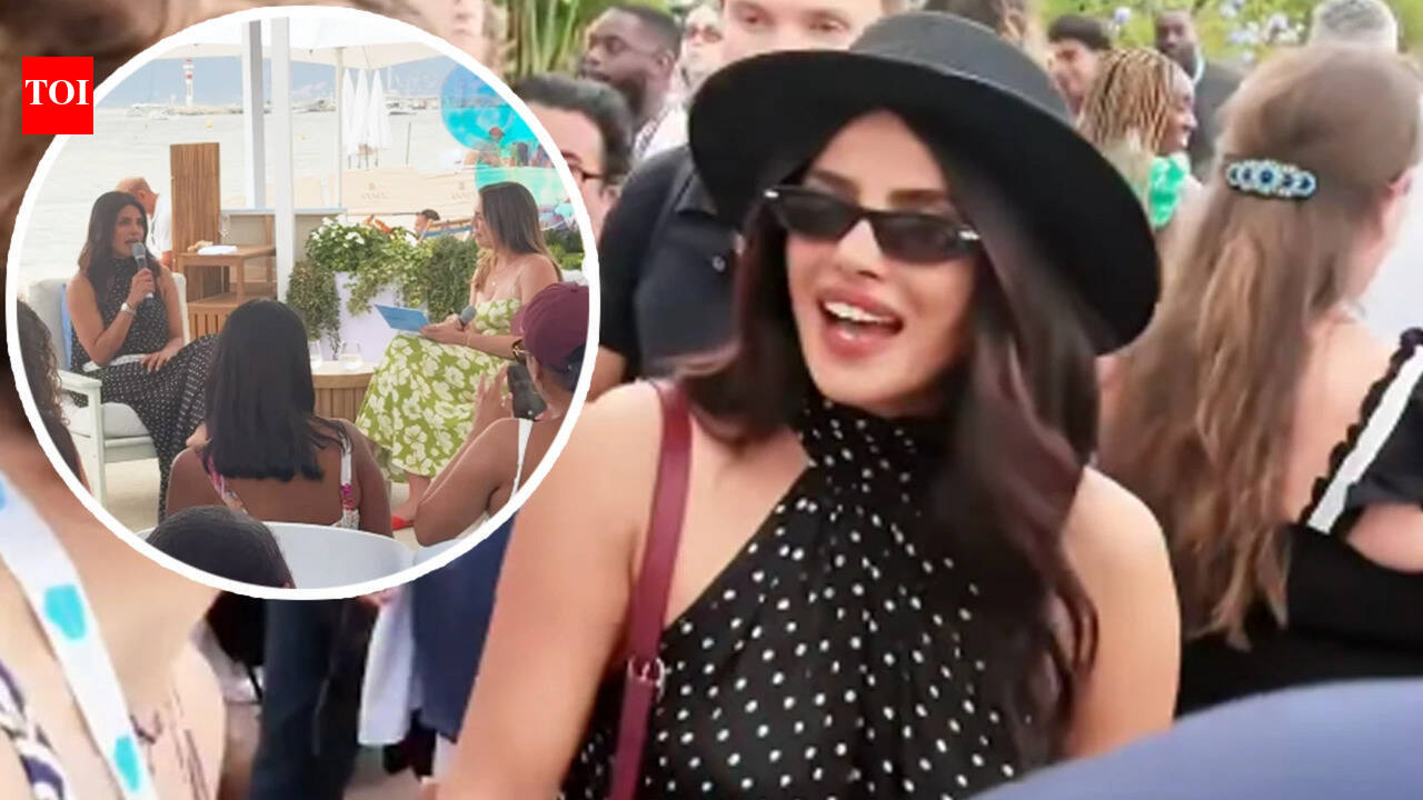 Priyanka Chopra shares her thoughts on 'building legacy'; makes a style statement in polka-dots at Cannes event - WATCH