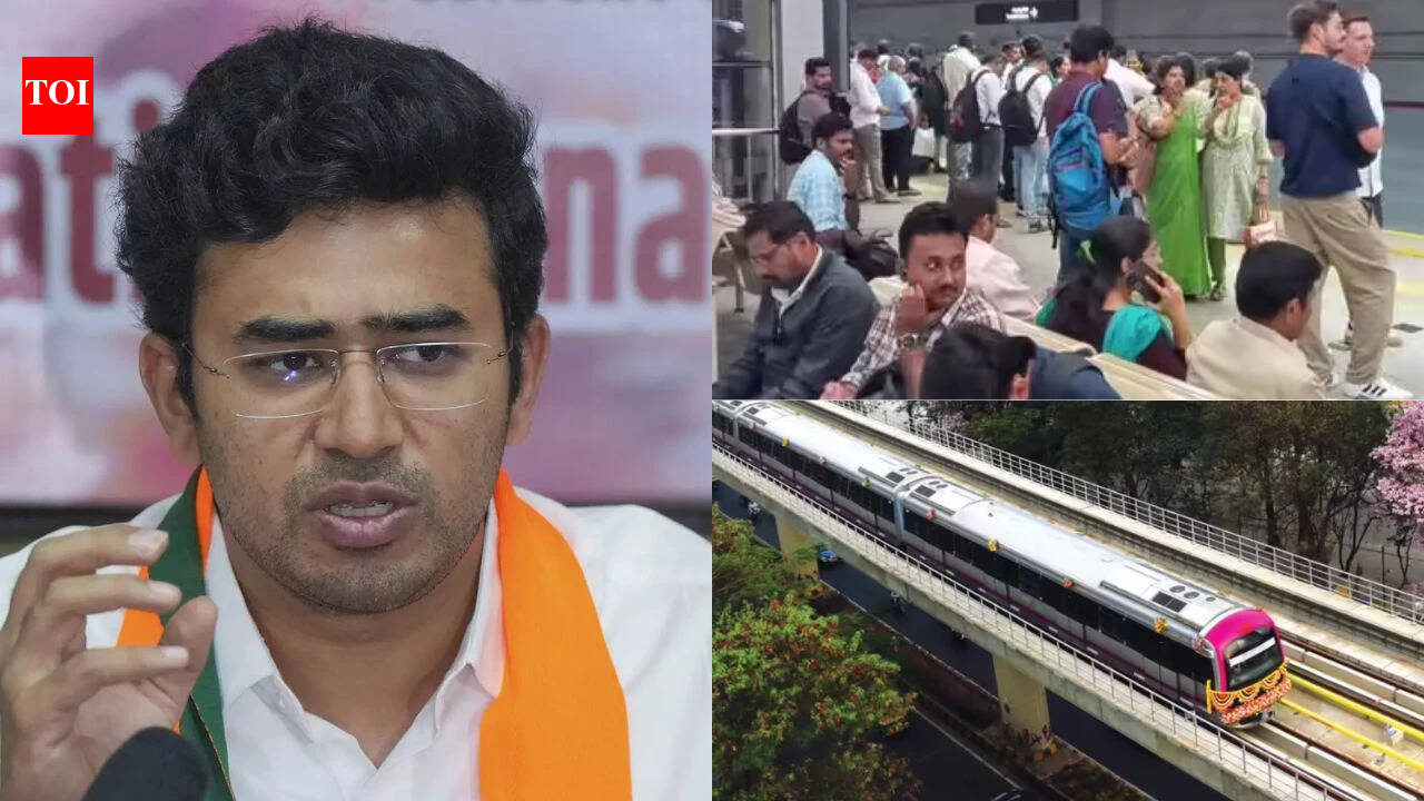 'First-world tech talent. Third-world governance': Bengaluru commuters stuck as Purple Line hits technical snag; MP slams Karnataka govt