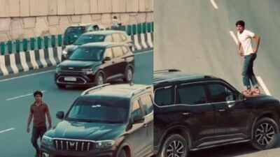 Gurgaon police arrest man, apprehend juvenile for dangerous stunt on Sohna Expressway; Scorpio seized