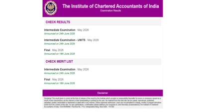 ICAI CA May 2026 results released at caresults.icai.org: Direct link to download scorecard
