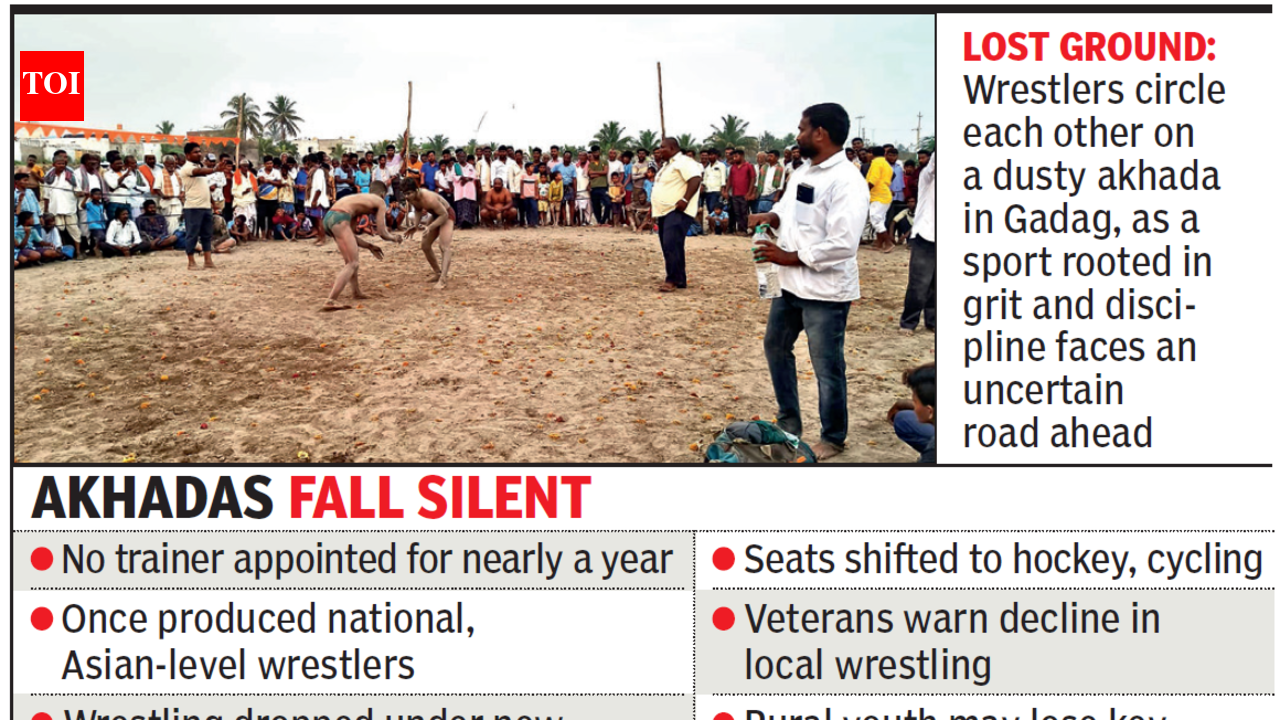 Gadag wrestlers lose training base as DYES shuts hostel