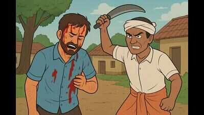 Villager attacks man with machete, injures him severely
