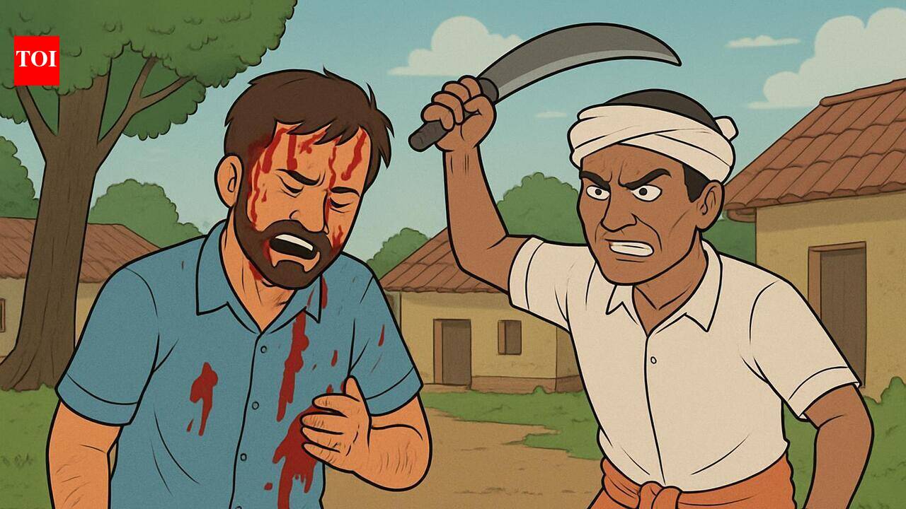 Villager attacks man with machete, injures him severely