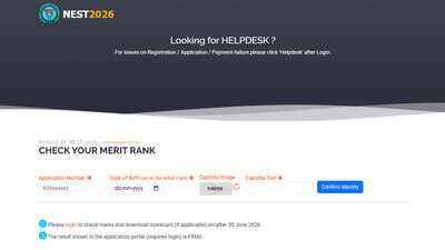 NEST Result 2026 announced at nestexam.in; The scorecard download link will be activated on June 30