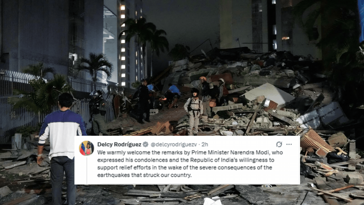 'Grateful for expressions of solidarity': Rodríguez thanks PM Modi for offering assistance to earthquake-hit Venezuela