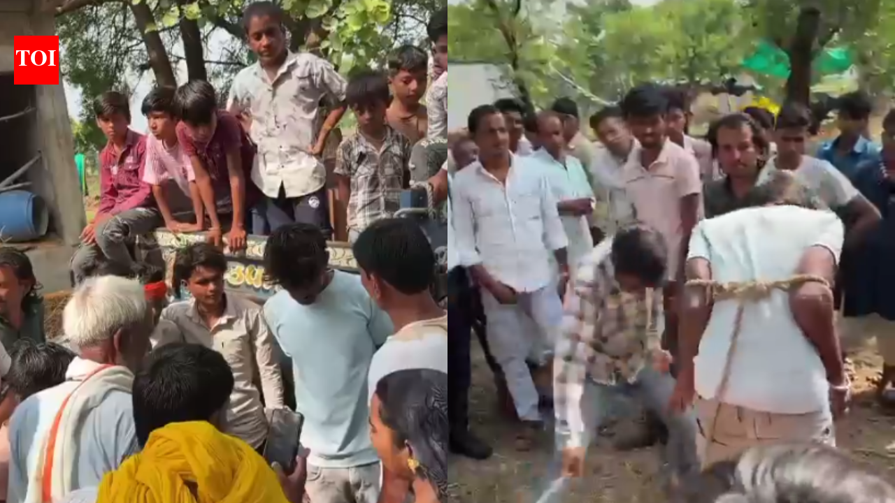 Mob ties robbery suspect to tractor, brands him with hot wire in Rajgarh