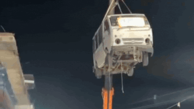 A van, a crane and a blast: Ujjain viral video shows dangerous mid-air stunt during Muharram procession; 4 booked