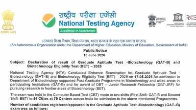NTA releases GAT-B 2026 score card, rank card: Check link and steps to download