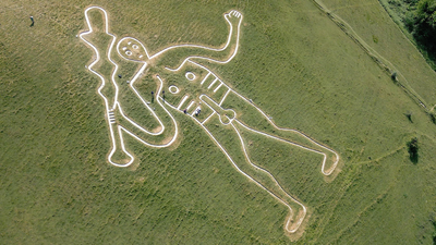 Britain's largest chalk hill figure gets 17 tonnes of fresh chalk and a new method to fight climate-driven erosion