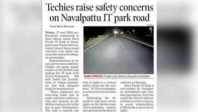 IT firm to fund streetlights on Trichy IT Park Road