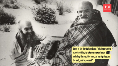 Quote of the day by Ram Dass: "It is important to expect nothing, to take every experience, including the negative ones, as merely steps on the path, and to proceed"; What a former Harvard psychologist and Neem Karoli Baba's follower had to say on keeping expectations