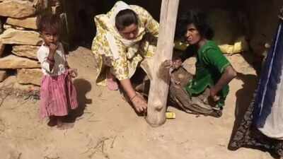  Mentally challenged woman found confined in stone shelter with iron chains on legs, rescued