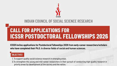 ICSSR opens applications for Postdoctoral Fellowship 2026, registration closes July 21
