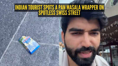 Indian tourist spots a Pan Masala wrapper on Switzerland's spotless streets; internet asks, "Why didn't you pick it up?"