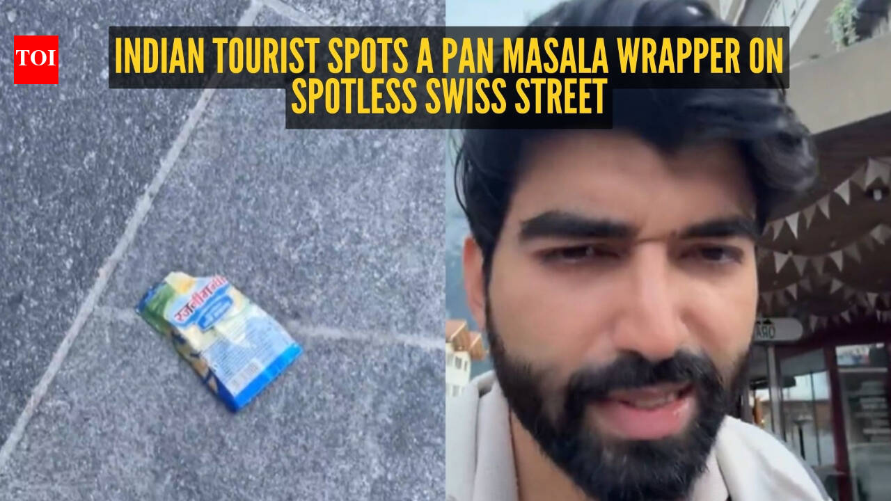 Indian tourist spots a Pan Masala wrapper on Switzerland's spotless streets; internet asks, "Why didn't you pick it up?"