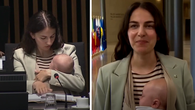 Swedish minister brought her 3-month-old baby to EU meeting; viral video highlights the country's generous parental leave system