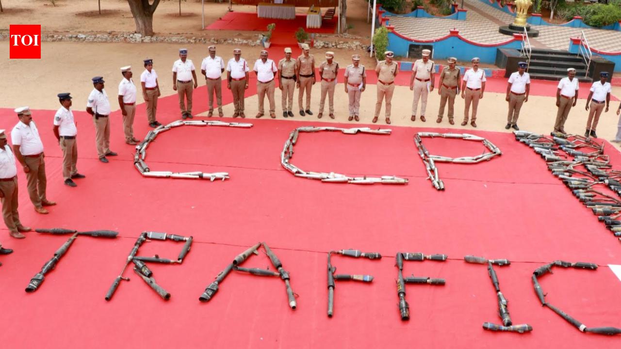 Coimbatore city police seize 332 modified exhaust pipes of bikes, cars