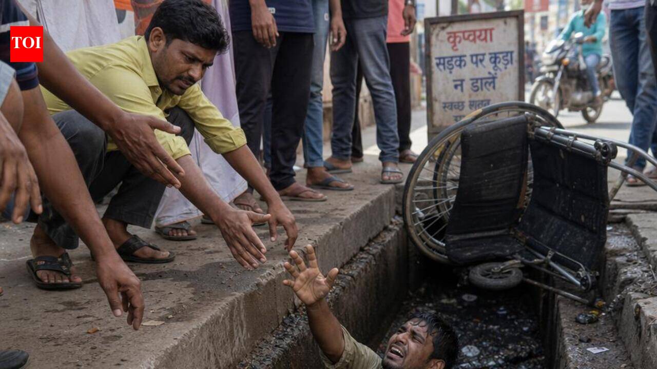Differently-abled man dies after falling into open drain in Kheri