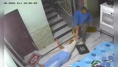 Son caught on CCTV thrashing elderly father in Jaipur