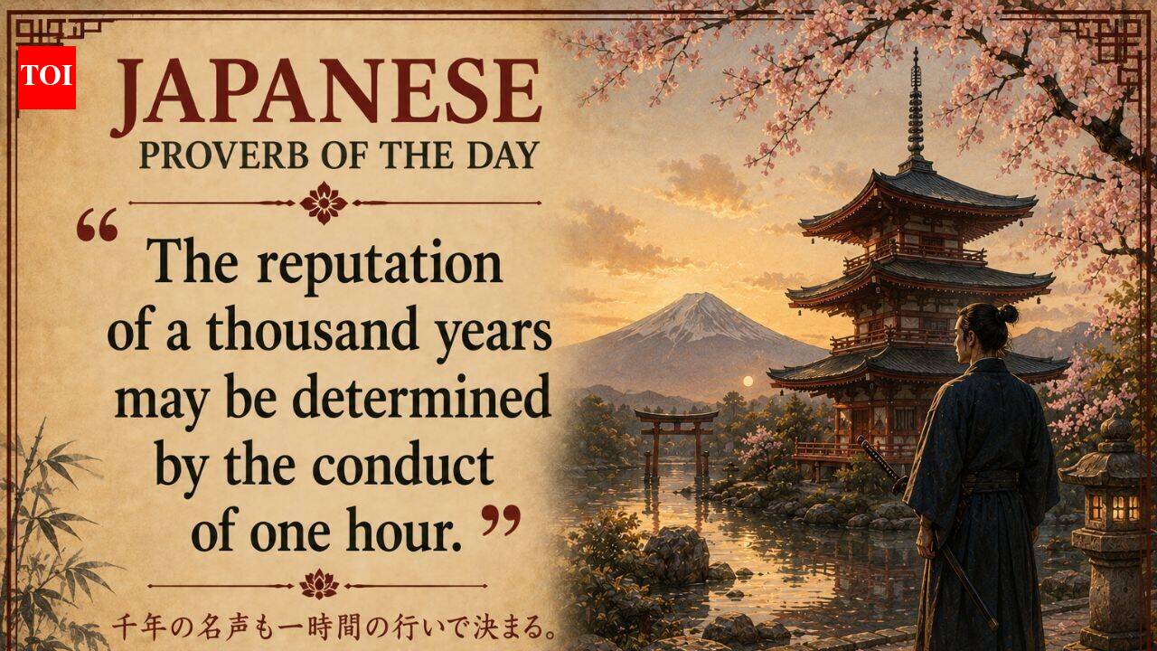 Japanese proverb of the day: "The reputation of a thousand years may be determined by the conduct of one hour" and a lesson in reputation, character and self-control