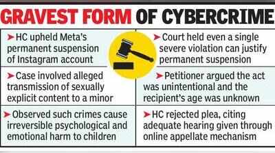 HC upholds Instagram ban over explicit child abuse content