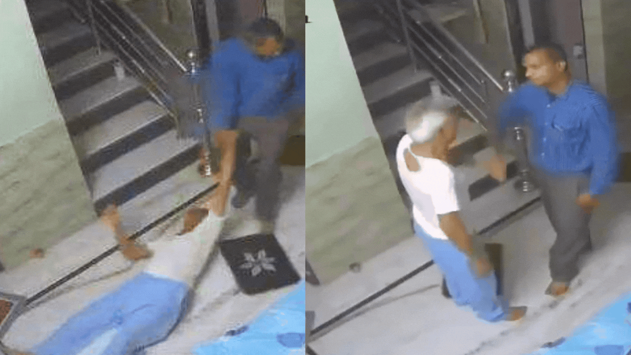 CCTV captures man thrashing elderly father; video sparks ire