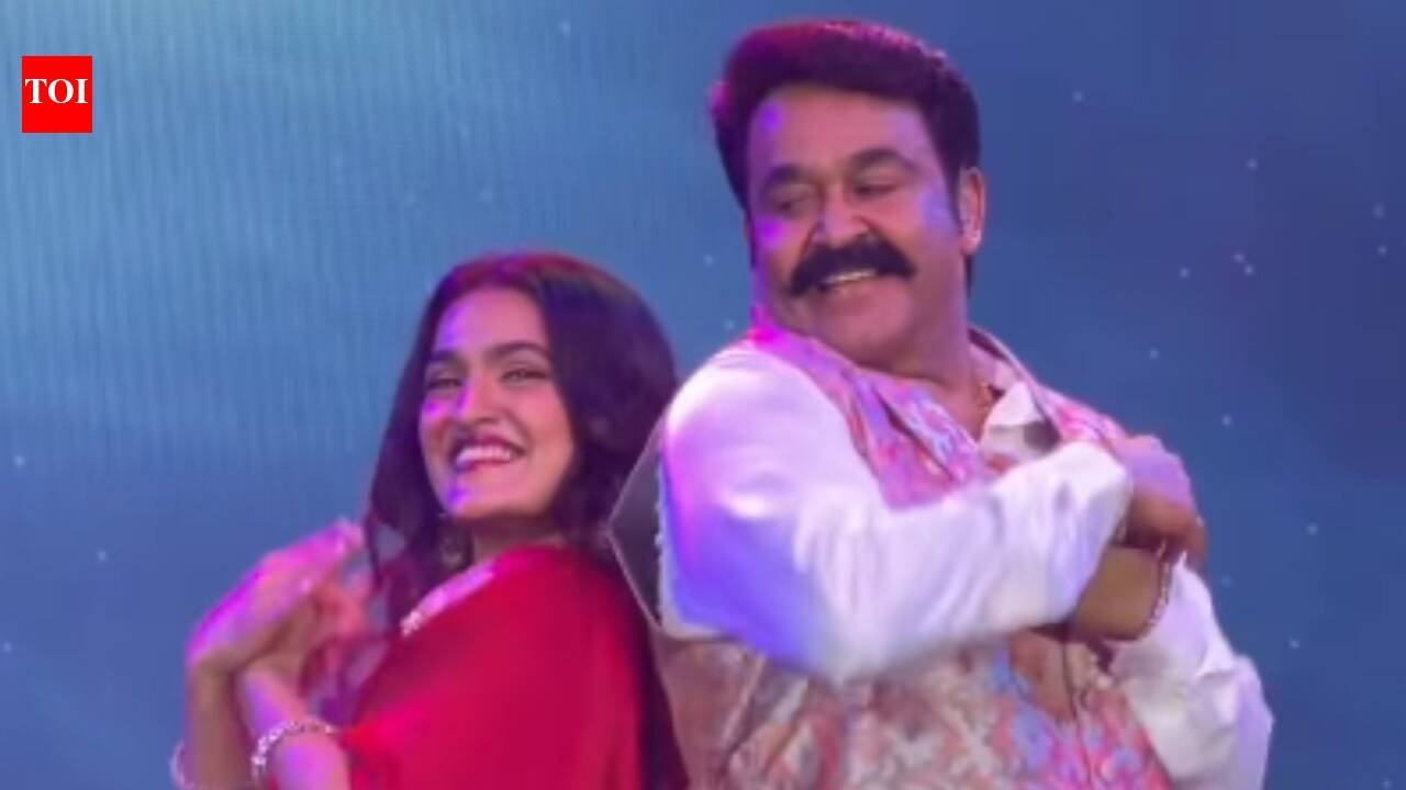 Mohanlal and Saniya Iyappan groove to 'Megham Karukatha' in Germany; Actress calls 'Drishyam' actor 'Pookie Lalettan'
