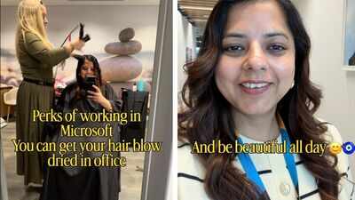  This Microsoft employee got a professional blow-dry in office during lunch break, and the internet wants the same perk